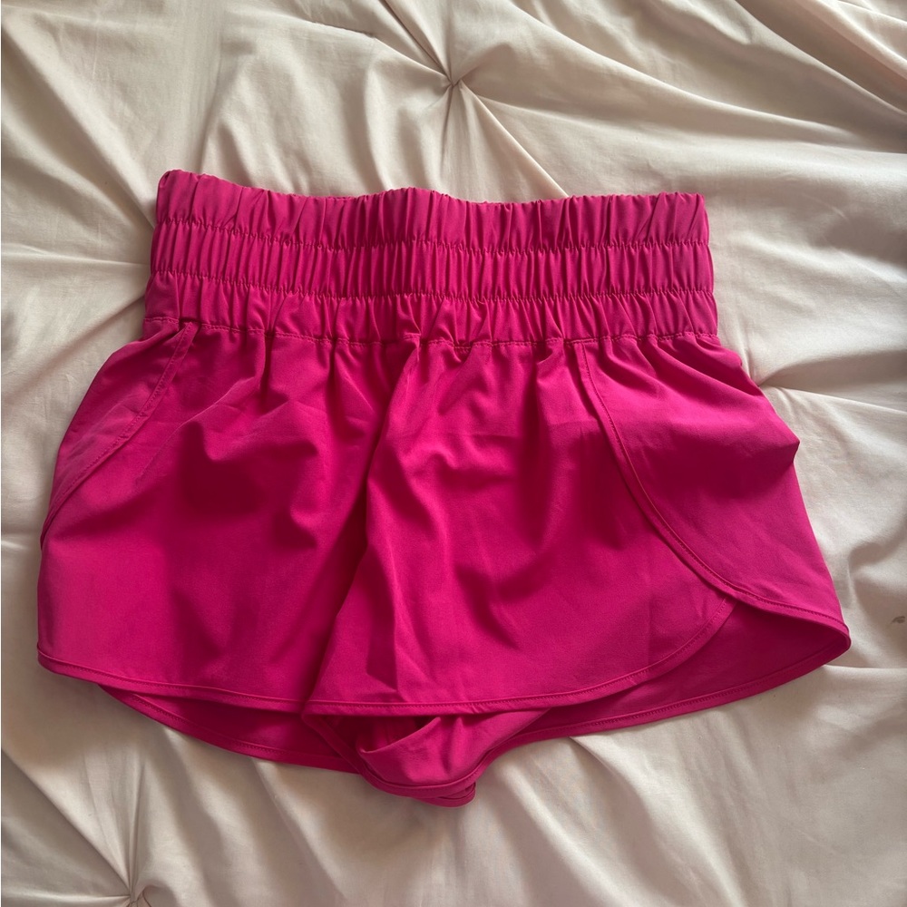 No Boundaries Hot Pink Athletic Shorts